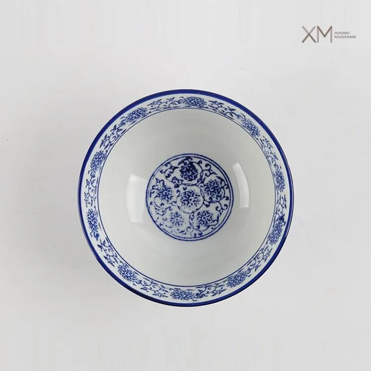 Vintage Floral Blue And White Porcelain Bowl